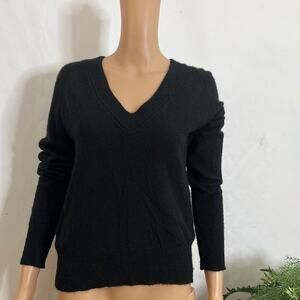 EQUIPMENT FEMME 100% CASHMERE SWEATER BLACK‎ SIZE XS